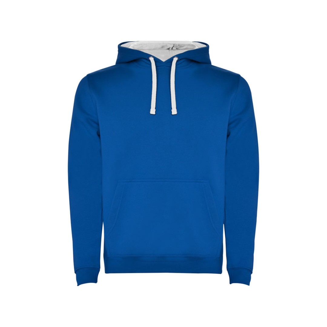 Толстовка с капюшоном "Urban" мужская, королевский синий/белый