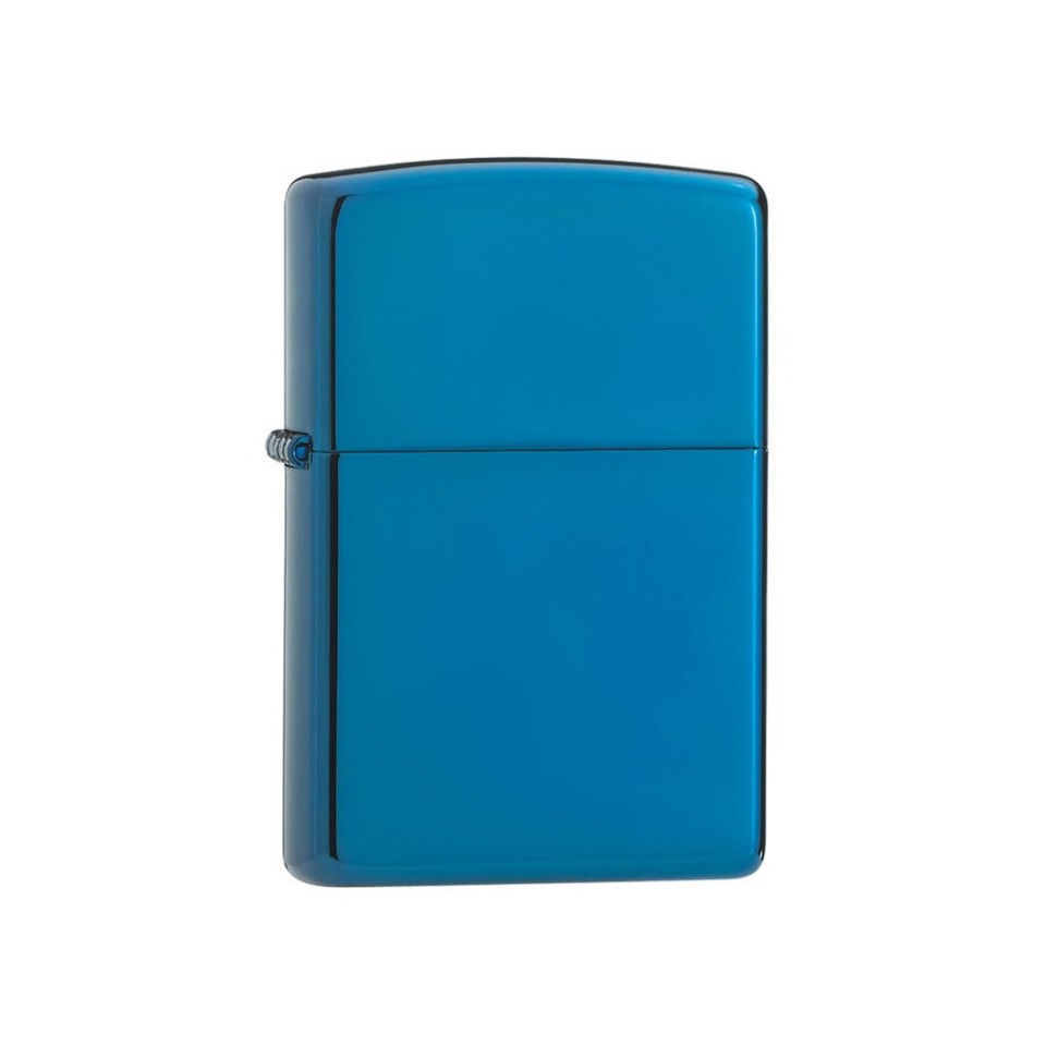 Зажигалка ZIPPO Classic с покрытием Sapphire™, латунь/сталь, синяя, глянцевая, 38x13x57 мм