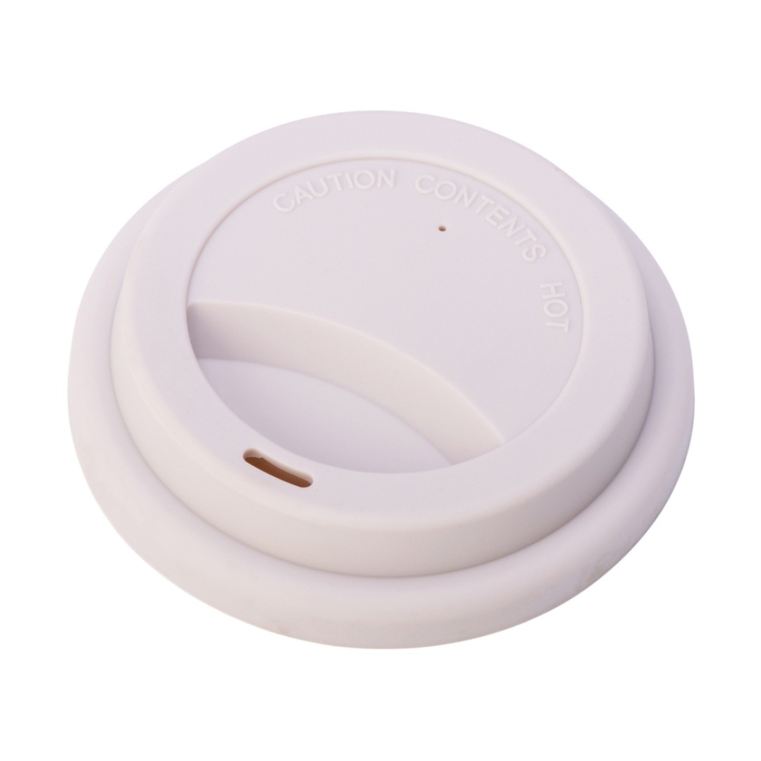 Стакан с силиконовой крышкой "Cafe", beige