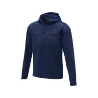 Мужской свитер анорак Sayan на молнии на половину длины с капюшоном, темно-синий