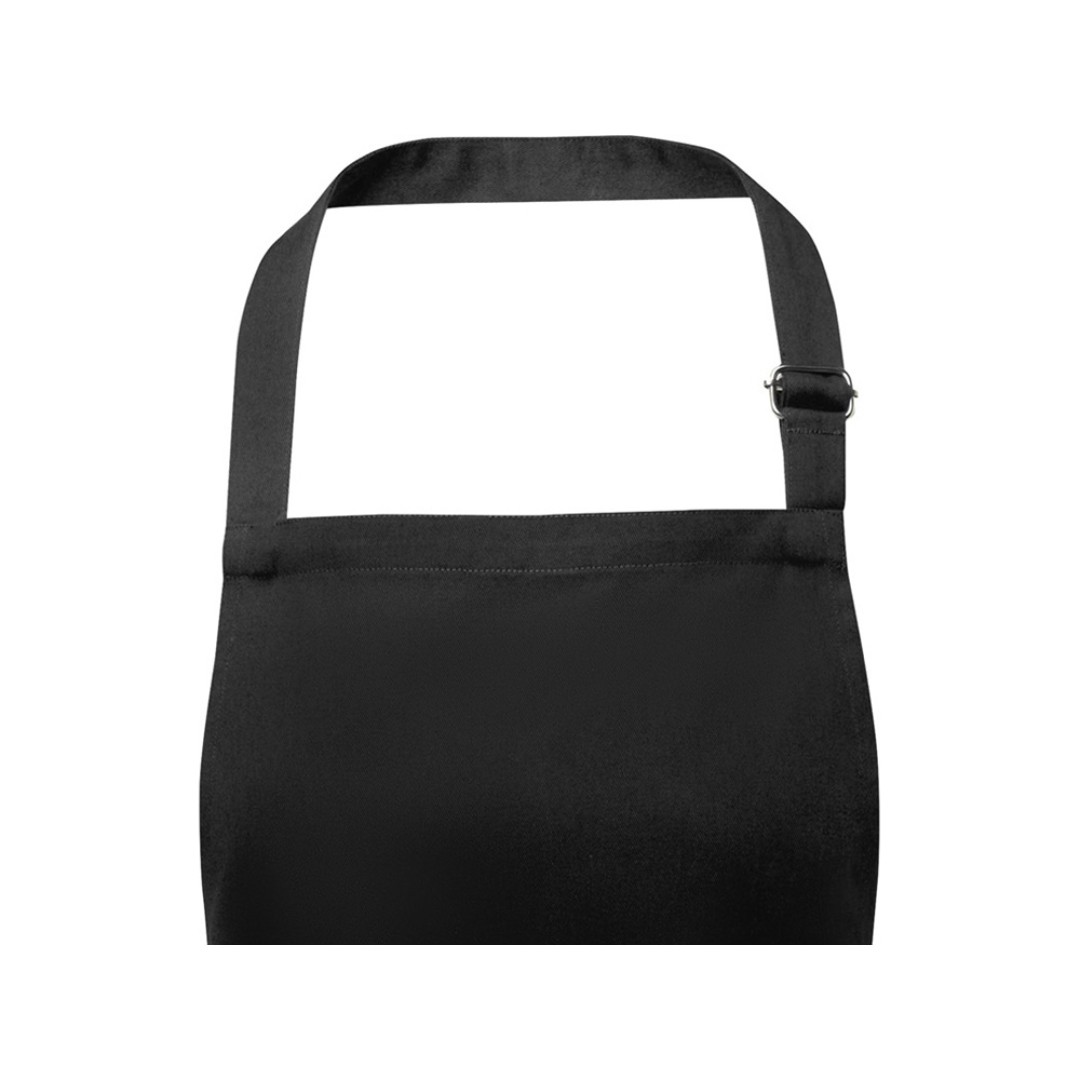 Фартук Andrea плотностью 240 г/м2 с регулируемой завязкой на шее - сплошной черный