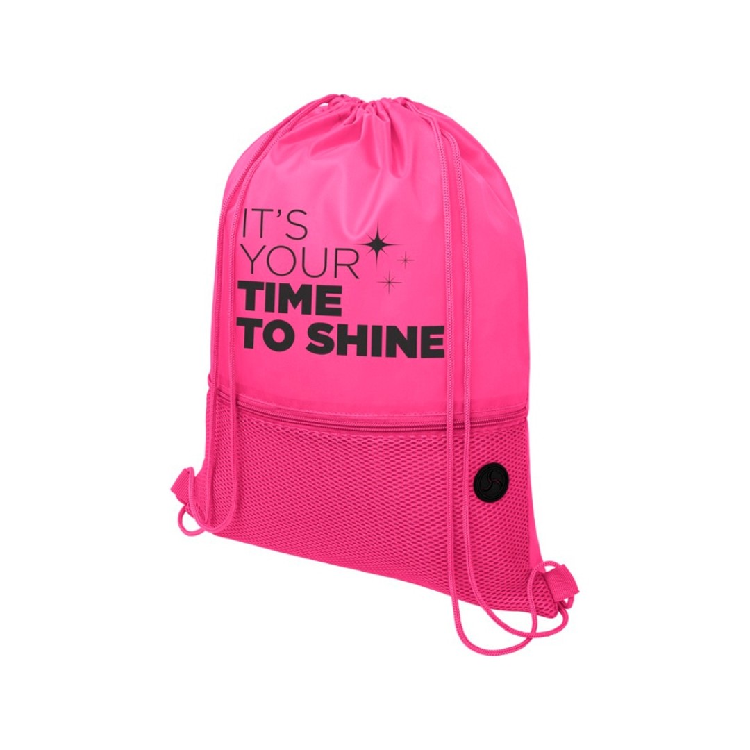 Сетчатый рюкзак со шнурком Oriole, фуксия