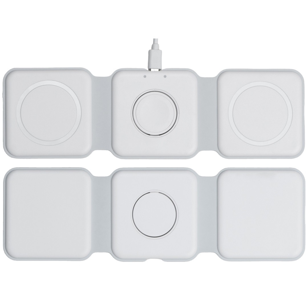 Беспроводное зарядное устройство 3-в-1 «Road», 15 Вт, белый