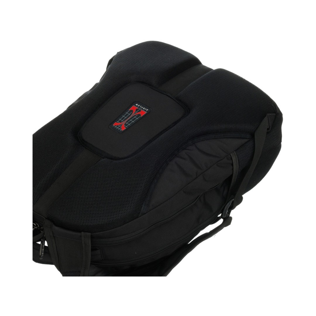 Рюкзак TORBER XPLOR с отделением для ноутбука 15", чёрный/бордовый, полиэстер 600D, 35x20x47 см, 33л