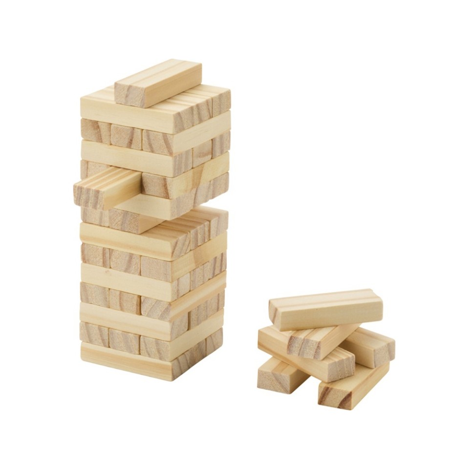 Jumble деревянная игра «Падающая башня», натуральный