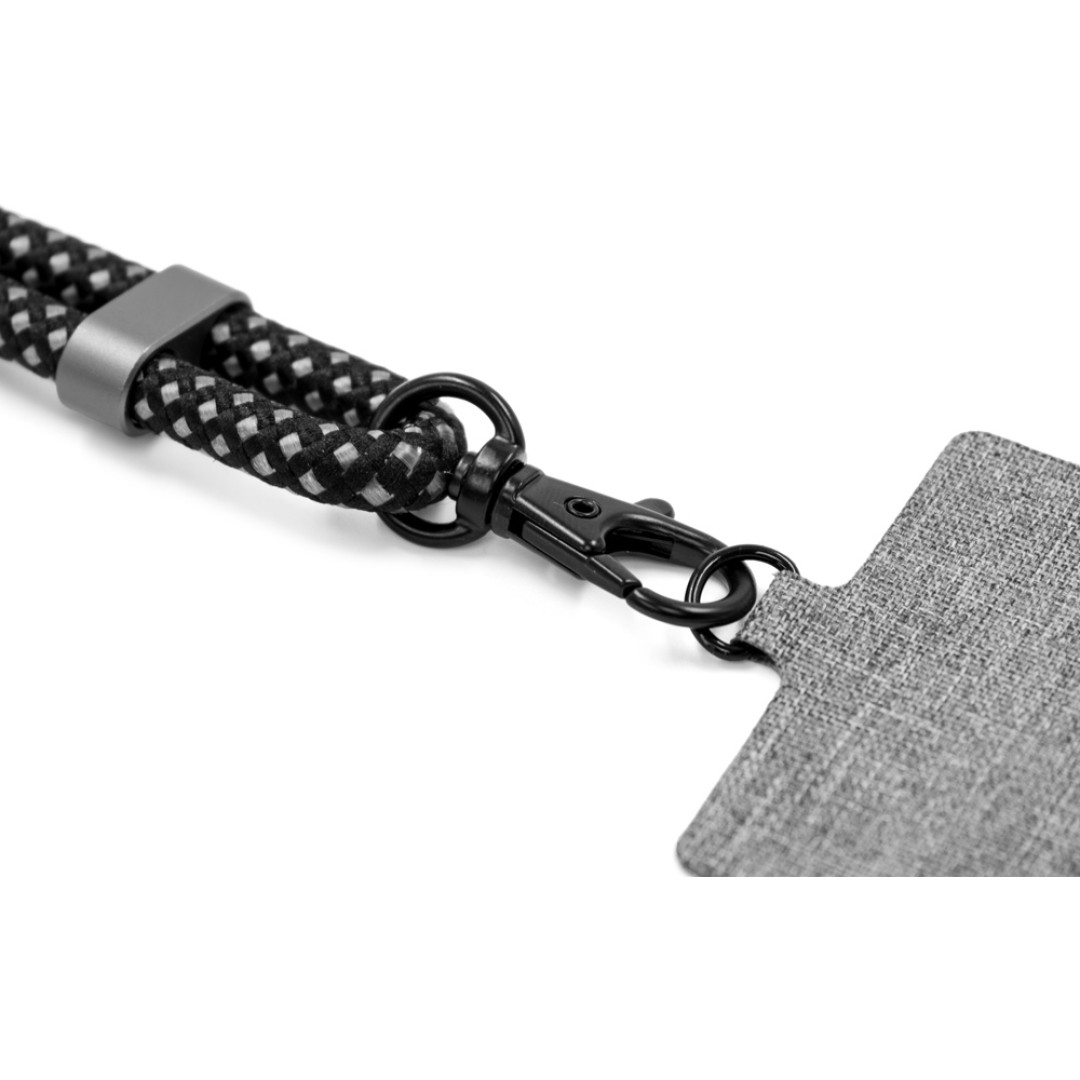 Ремешок-держатель для телефона с зарядным кабелем USB-C - USB-C «Lany Wristband Charge Eco», серый