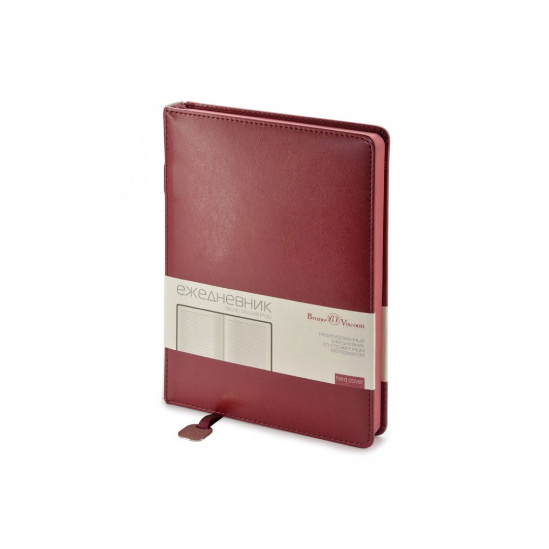 Ежедневник А5 недатированный «Polo», бордовый