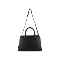 Сумка женская BUGATTI Elsa, чёрная, воловья кожа/полиэстер, 32х13х22 см