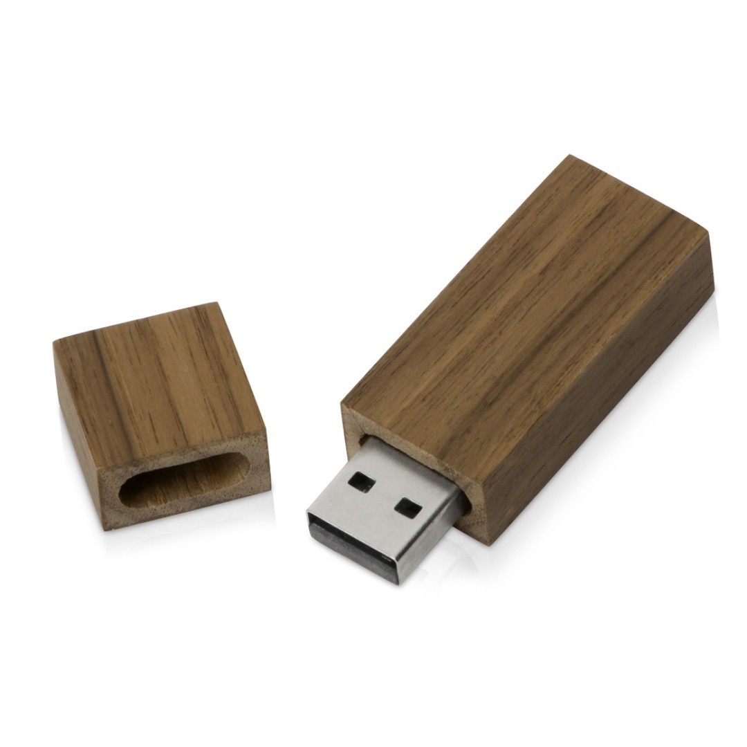 Флеш-карта USB 2.0 16 Gb «Woody» с магнитным колпачком, темное дерево