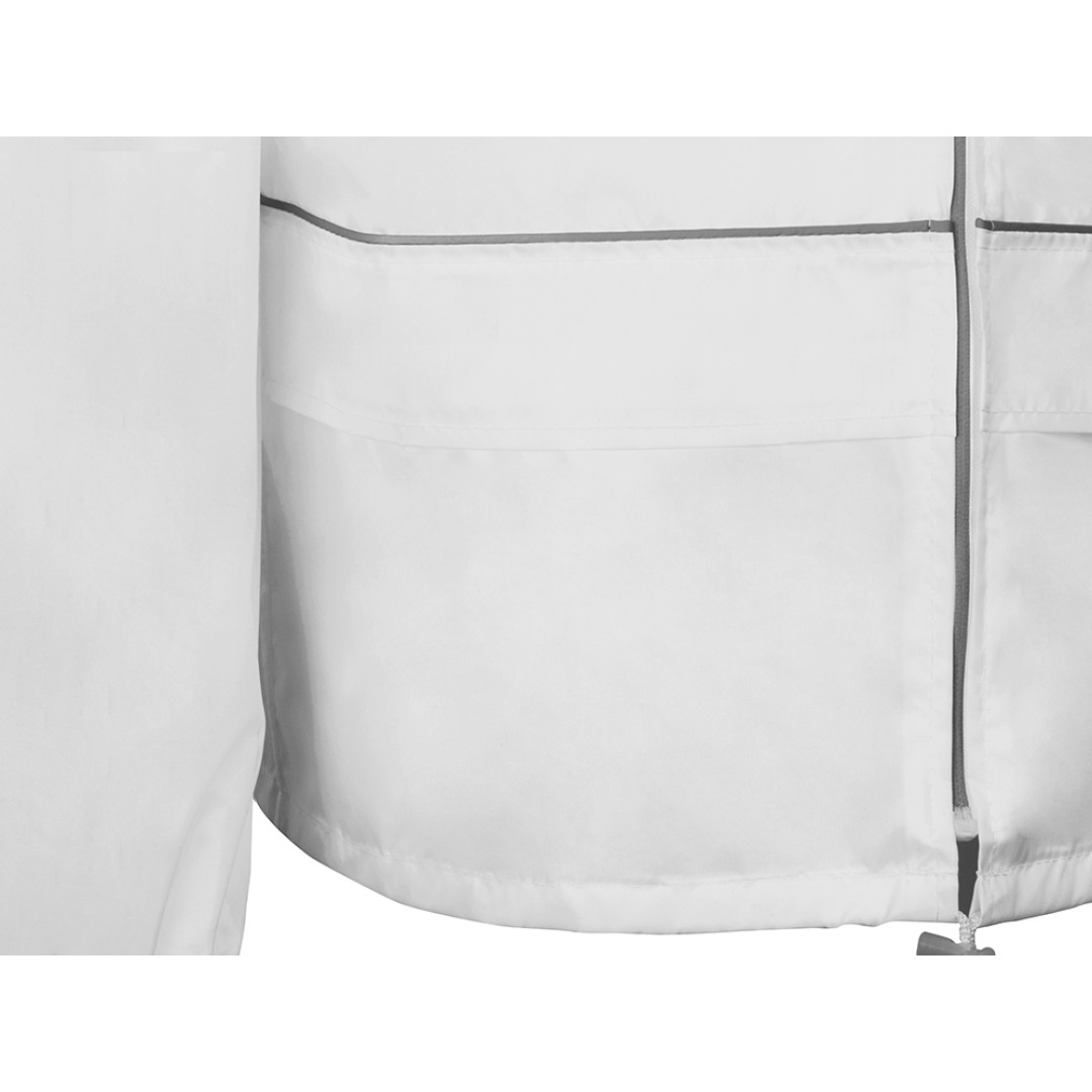 Короткий дождевик "Tornado" со светоотражающими элементами, белый