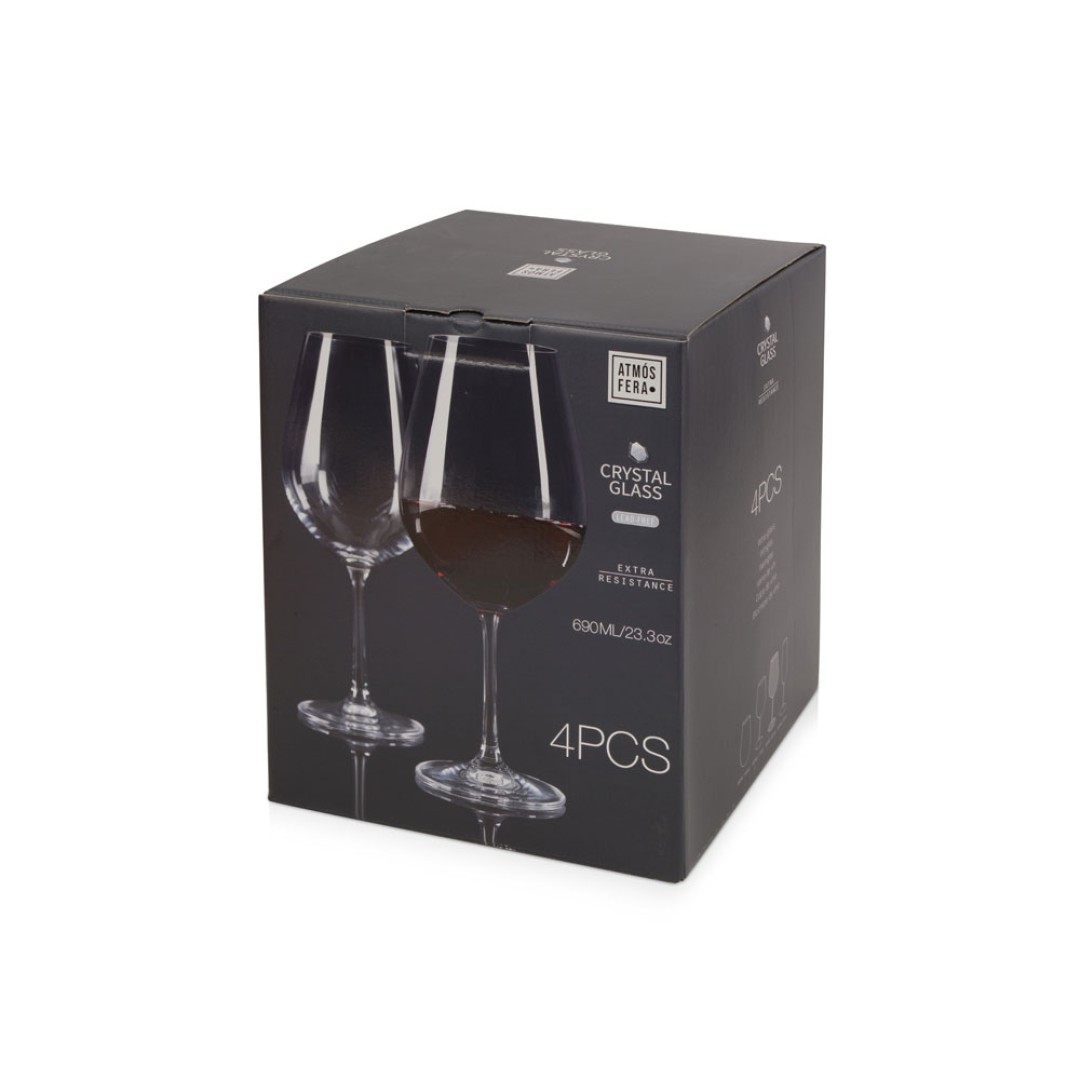 Набор бокалов для вина "Crystalline", 690 мл, 4 шт