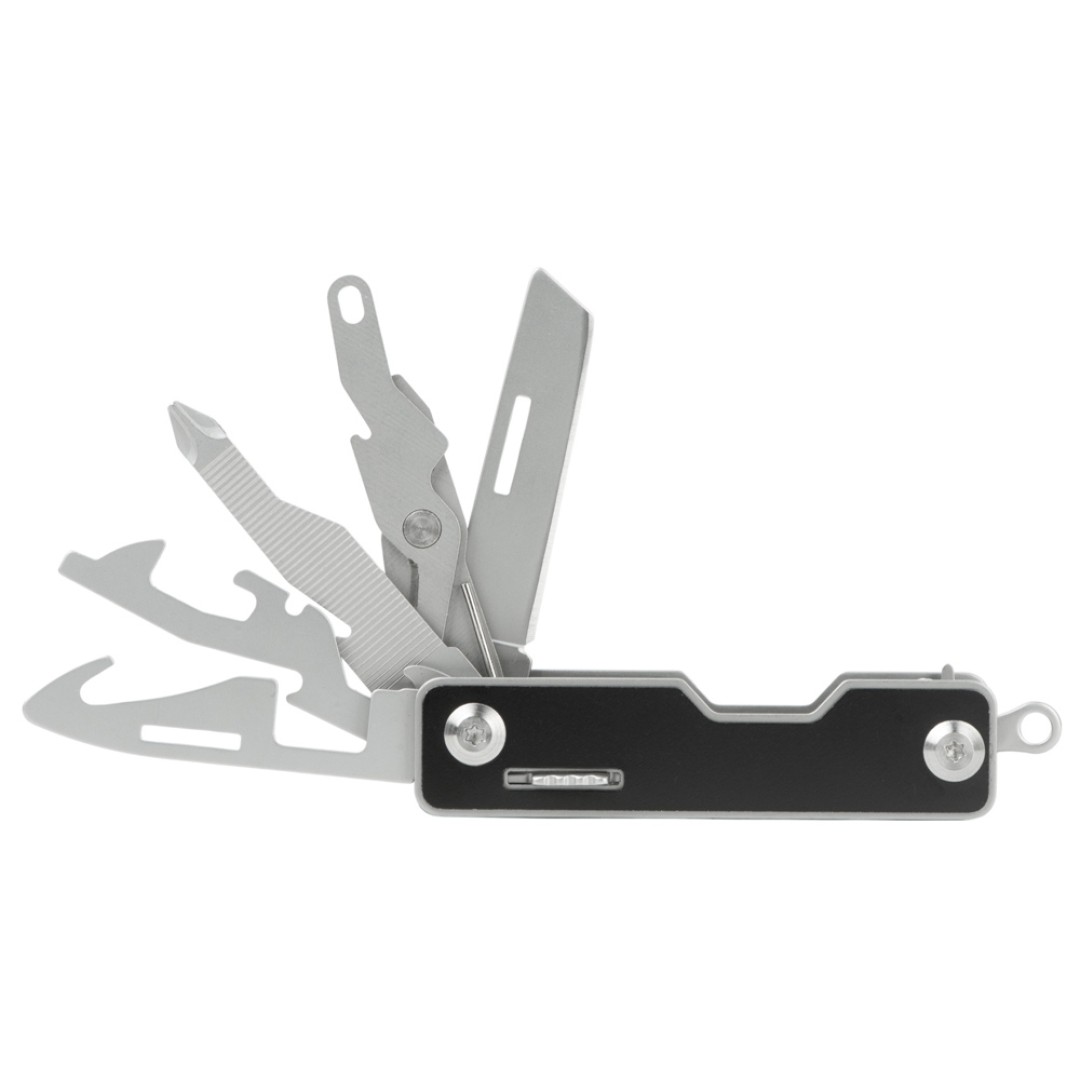 Мультитул-складной Canto 10-в-1 с защитным фиксатором, серебристый/черный