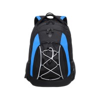 Рюкзак TORBER ROCKIT с отделением для ноутбука 15", черный/синий, полиэстер, 33х19х45 см, 28 л