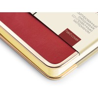 Ежедневник А5 недатированный «Chelsea», бордовый (золотистый кант и срез)