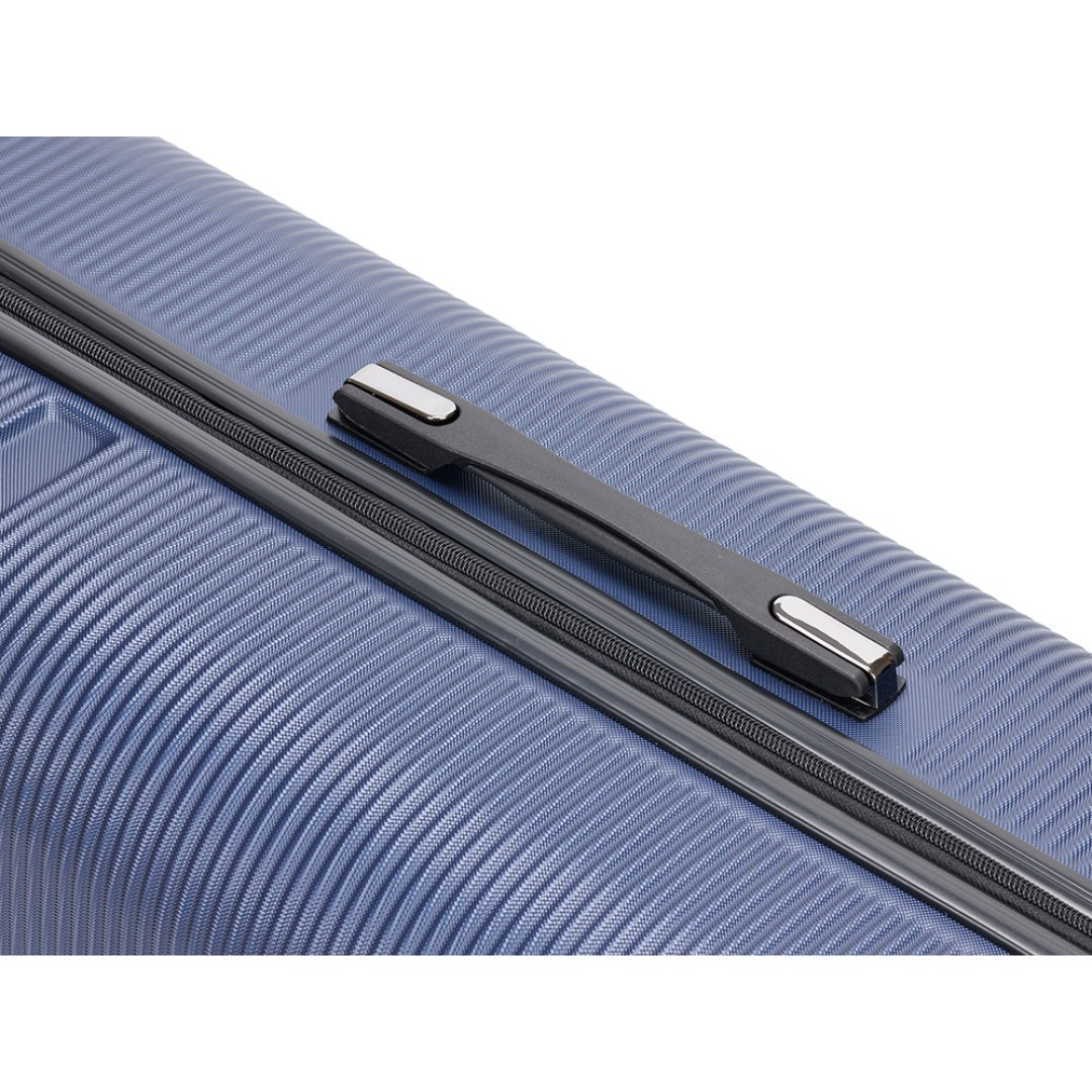 Чемодан TORBER Onego, синий, ABS-пластик, 79,5 х 51 х 29 см, 103 л