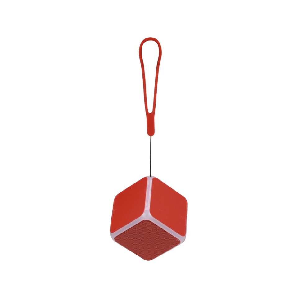 Портативная колонка «Cube» с подсветкой, красный
