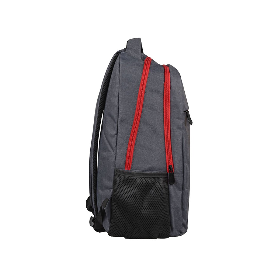 Рюкзак «Metropolitan», серый с красной молнией и красной подкладкой