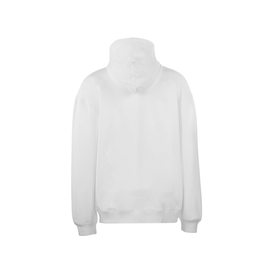 Толстовка оверсайз с капюшоном на молнии «Monaco», белый