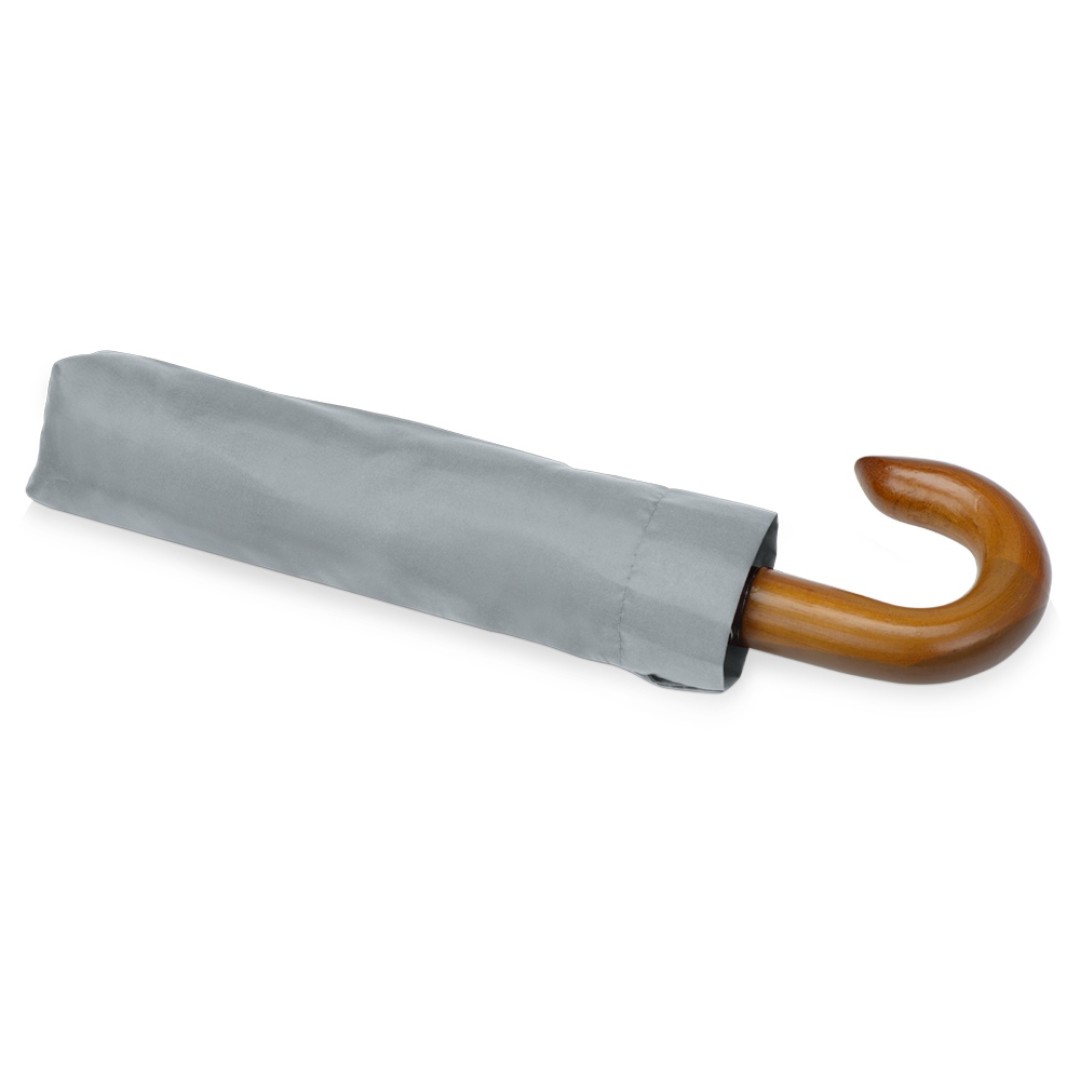 Зонт складной "Cary", полуавтоматический, 3 сложения, с чехлом, светло-серый