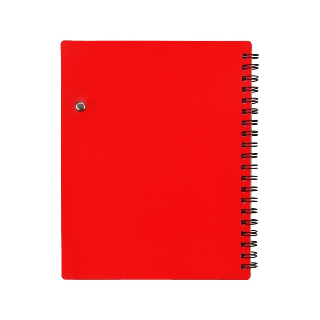 Блокнот "Контакт" с ручкой, красный