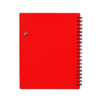 Блокнот "Контакт" с ручкой, красный