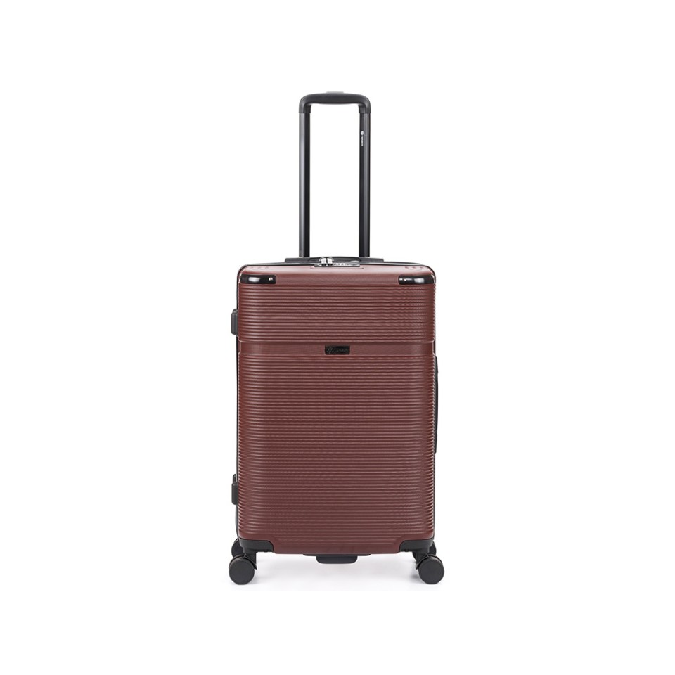 Чемодан TORBER Onego, бордовый, ABS-пластик, 79,5 х 51 х 29 см, 103 л