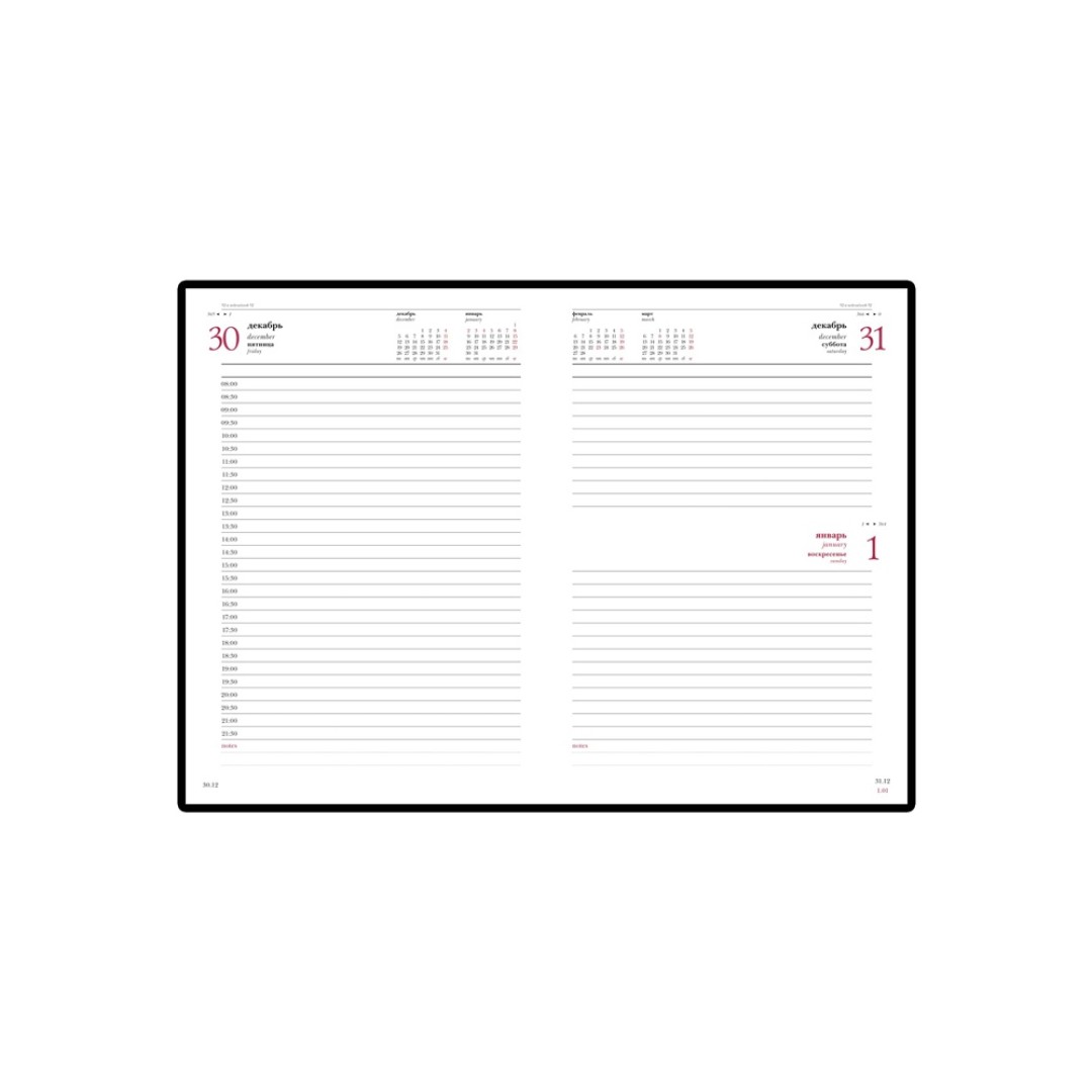 Ежедневник А5 датированный «Leader» 2026, черный