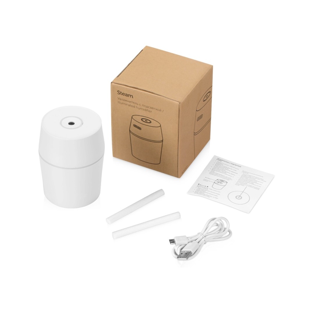 USB Увлажнитель воздуха с подсветкой «Steam», белый