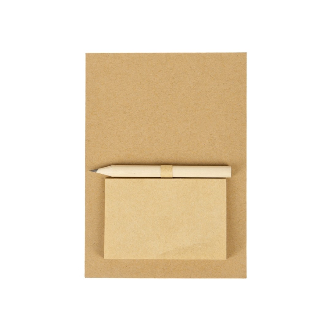 Магнит с блокнотом и карандашом для заметок "Magny", натуральный