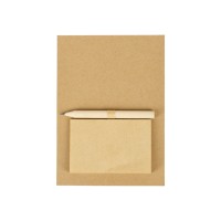 Магнит с блокнотом и карандашом для заметок "Magny", натуральный