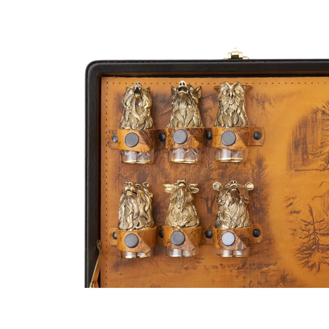 Подарочный набор «Королевская охота», коричневый