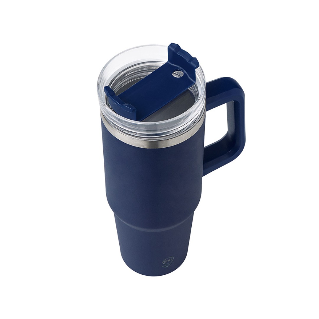 Термокружка KRANSTON с двойными стенками из переработанной нержавеющей стали, синий нейви