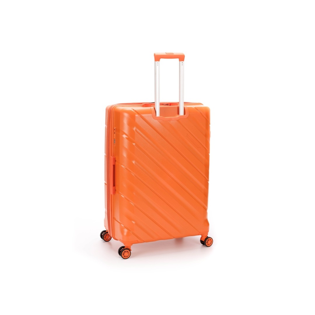 Чемодан TORBER В Отпуск, оранжевый, полипропилен, 54,5 х 33,5 х 79 см, 135 л