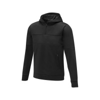 Мужской свитер анорак Sayan на молнии на половину длины с капюшоном, черный