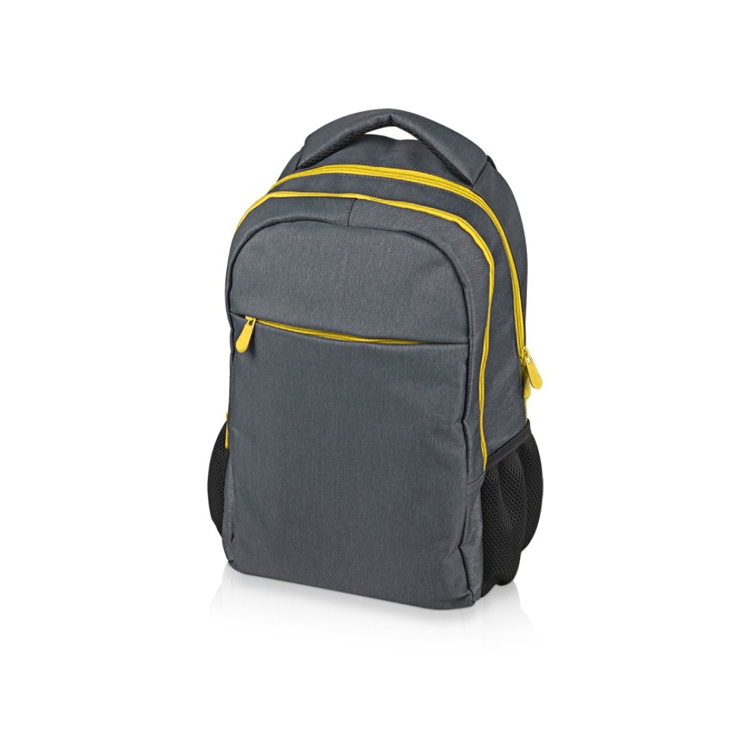 Рюкзак «Metropolitan», серый с желтой молнией
