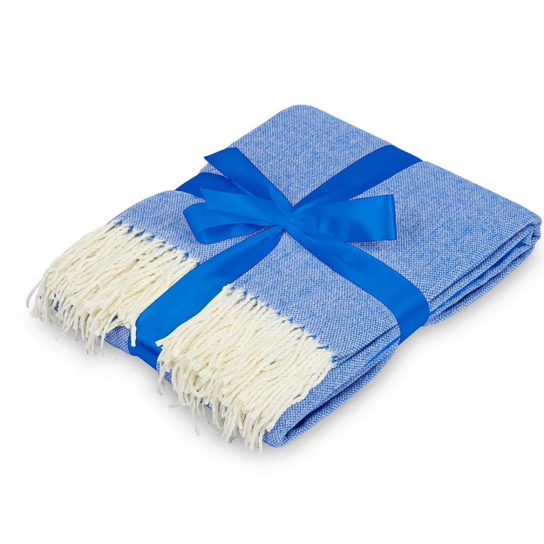 Акриловый плед Dapple 160x210 см, синий