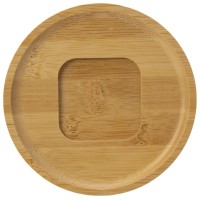 Кофейная пара с бамбуковым блюдцем "Mandy", белый