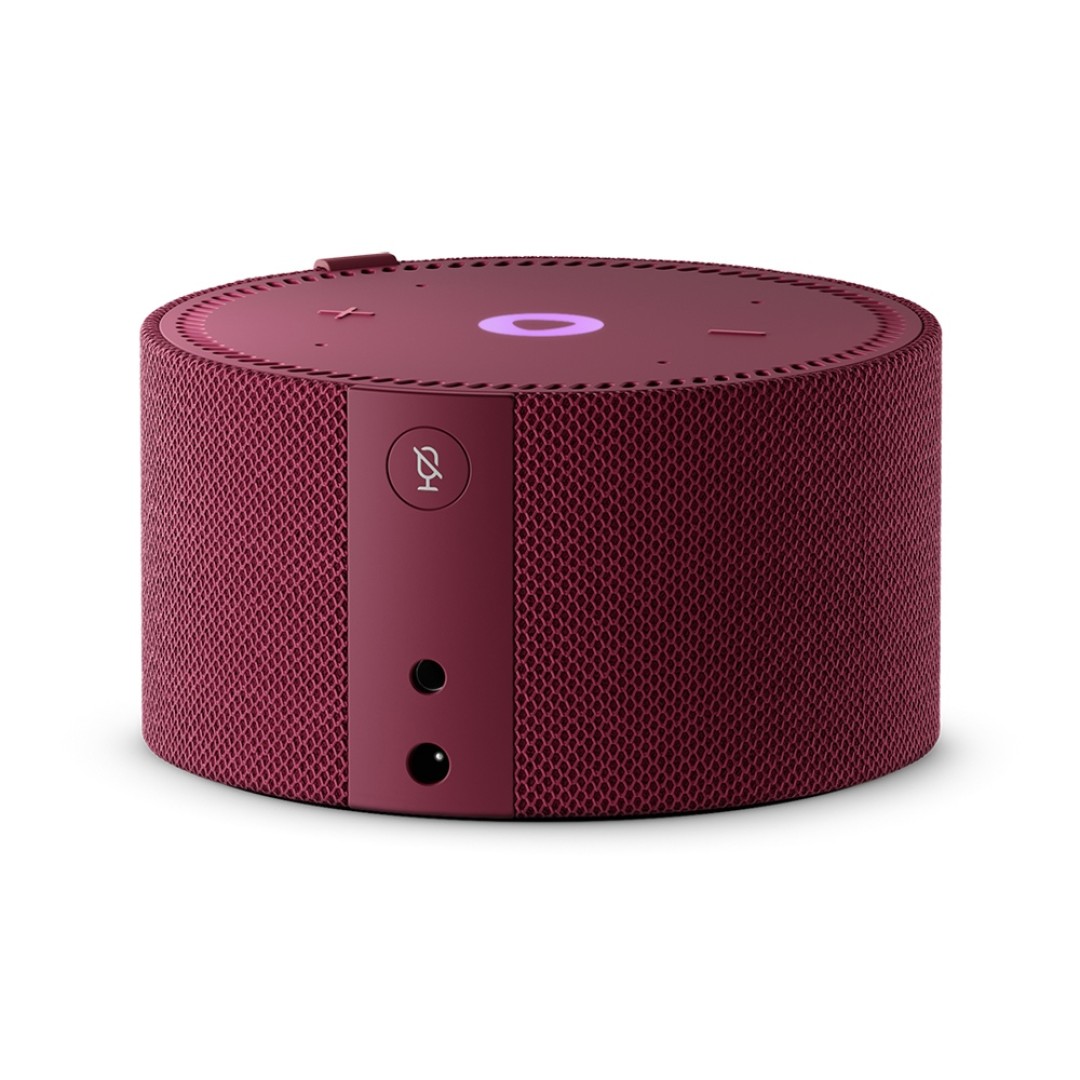 Умная колонка ЯНДЕКС Станция Мини с часами, 10 Вт, с Алисой, цвет: красный (YNDX-00020R)