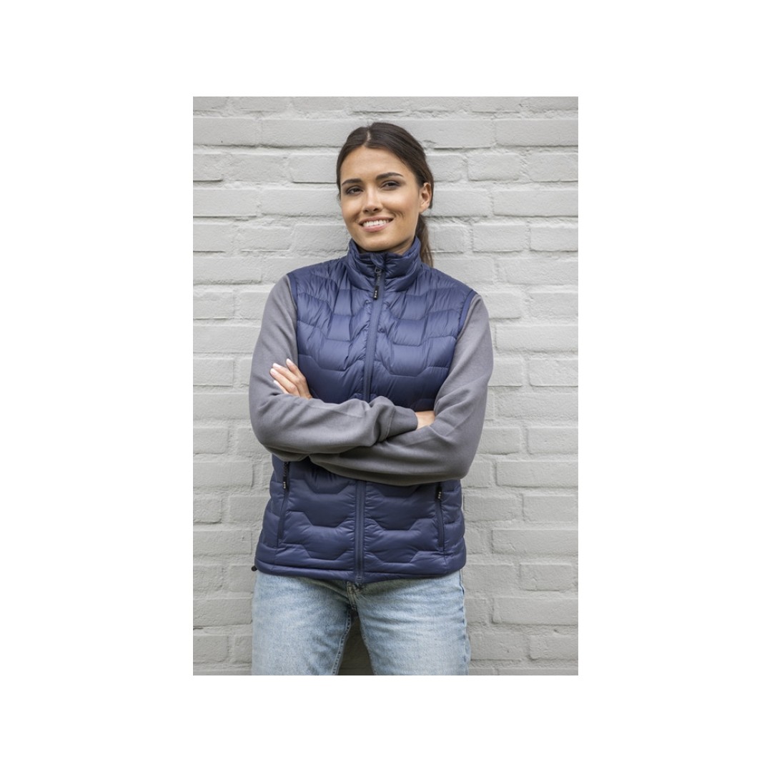 Женская утепленная телогрейка Epidote из материалов, переработанных по стандарту GRS - сплошной черный