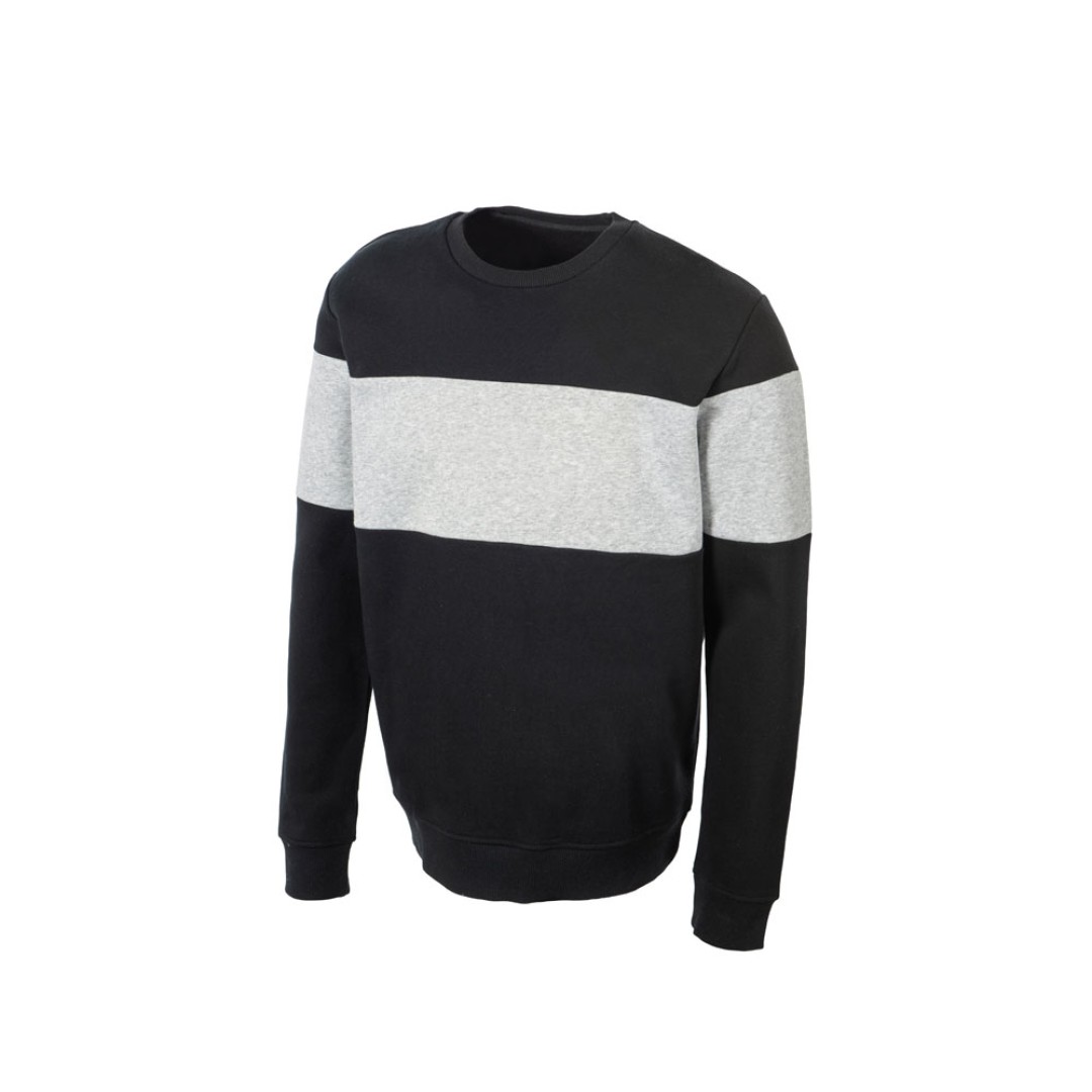 Свитшот блокинг «Edinburgh», черный/серый меланж, мужской