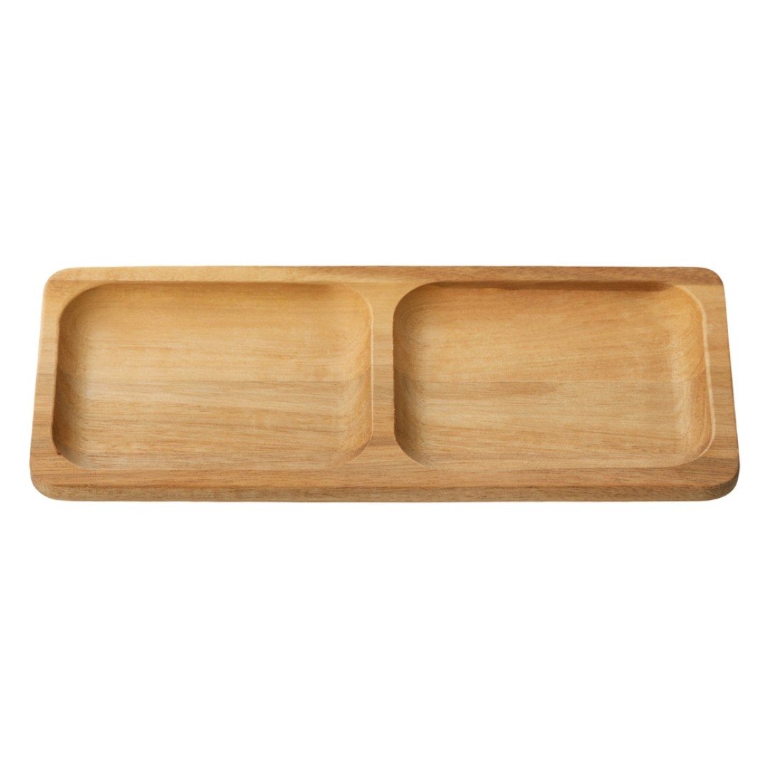 Менажница из акации с двумя секциями "Almond"