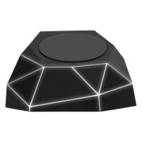 Док-станция «Geo Dock» с быстрой беспроводной зарядкой, черный с белой подсветкой. XOOPAR