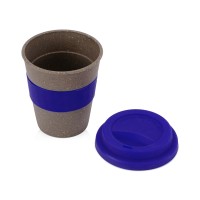 Стакан с силиконовой крышкой "Cafe", темно-синий