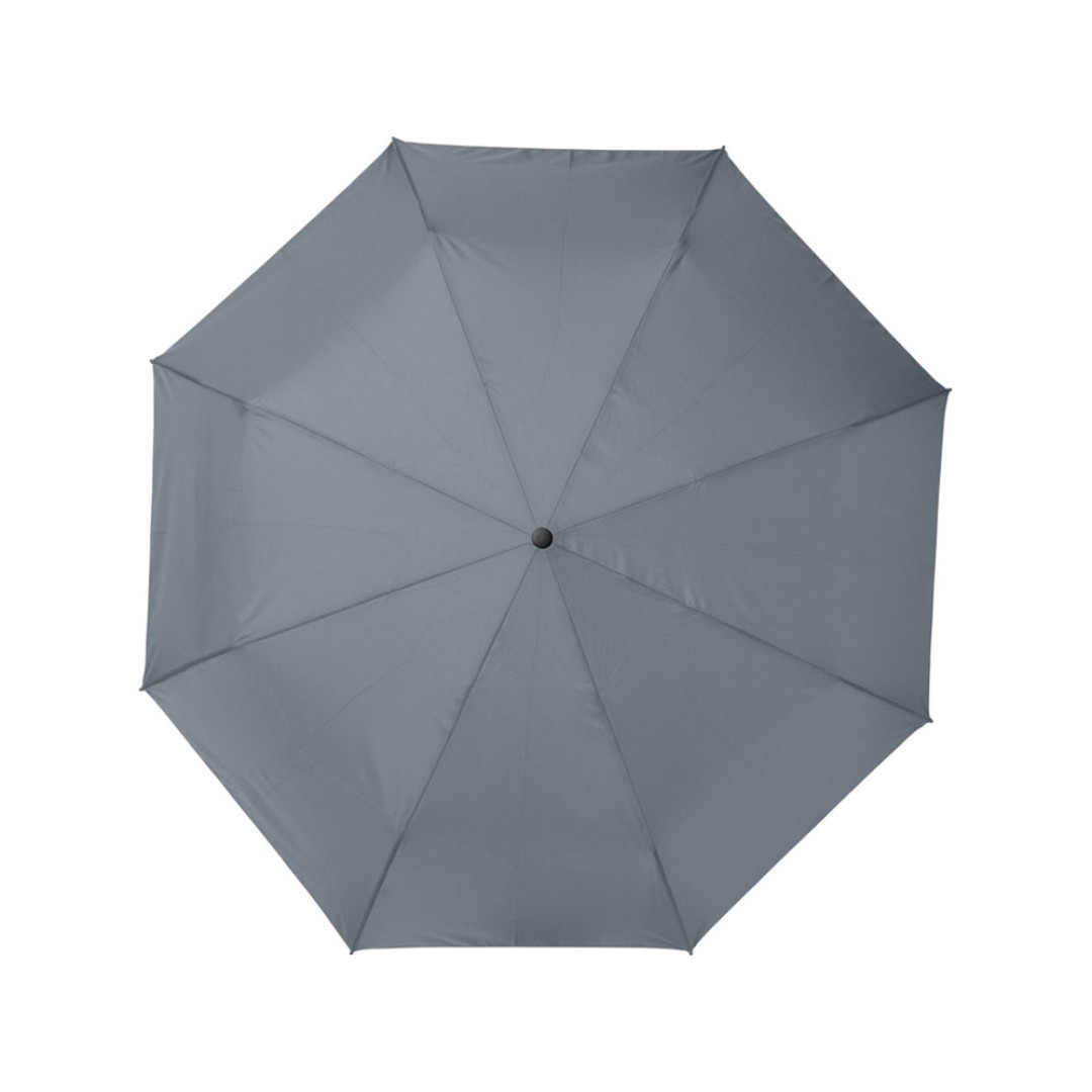 21-дюймовый зонт автомат Bo из переработанного ПЭТ-пластика, серый