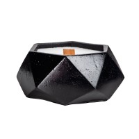 Свеча в декоративном стакане "Geometry", черный
