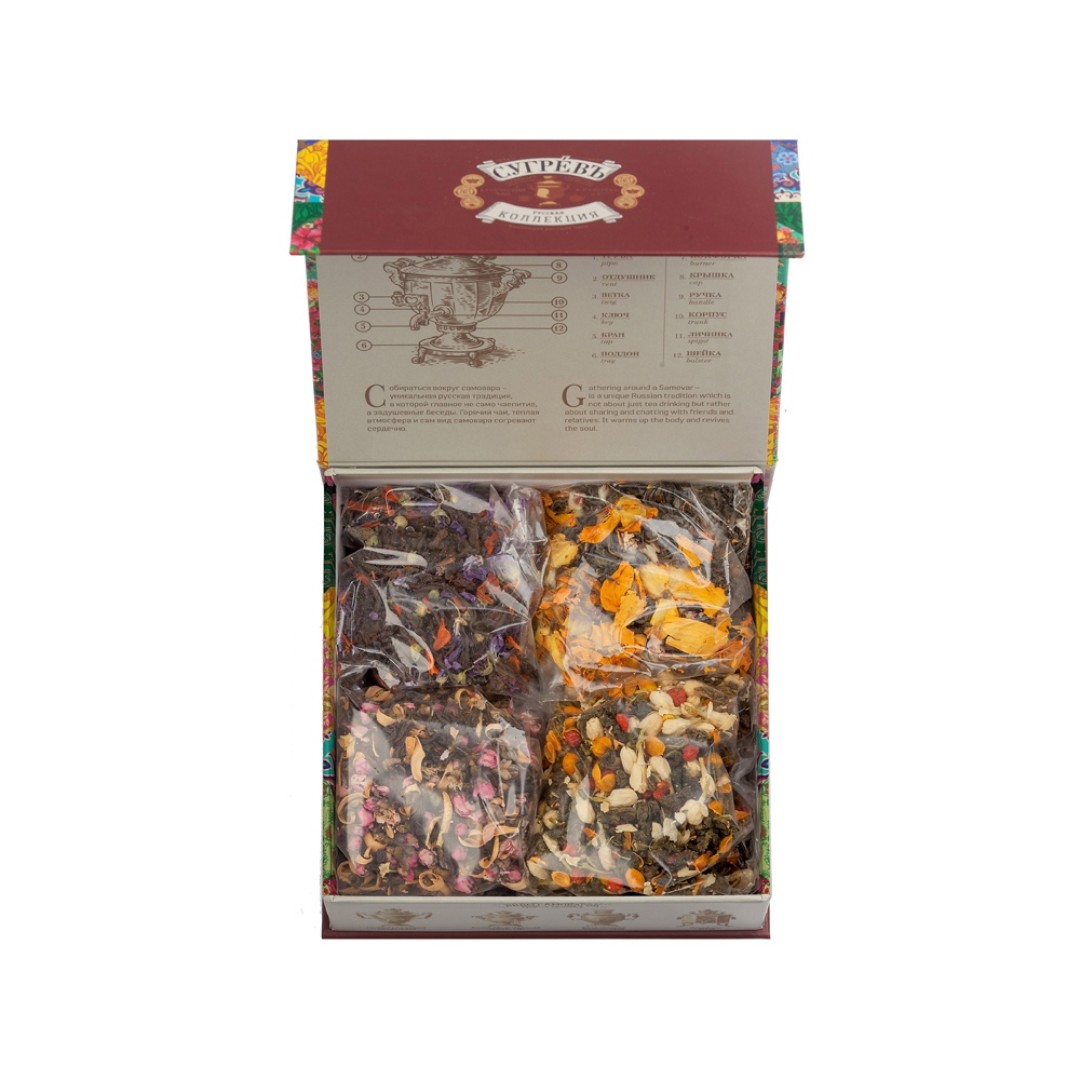 Подарочный набор c купажами чая "Цветущий сад" в подарочной упаковке