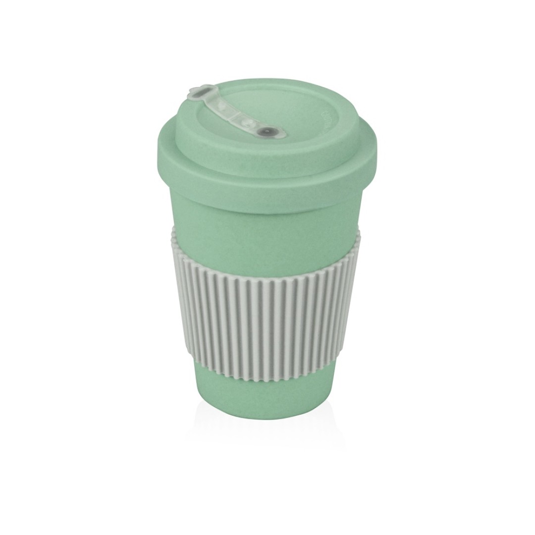 Термокружка "Muffin" из натуральных волокон, оливковый