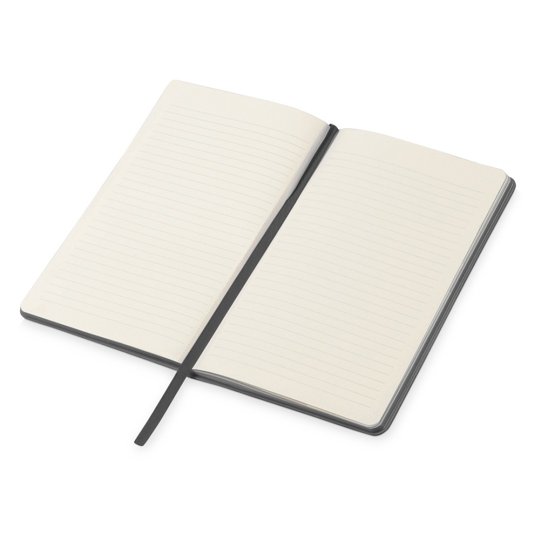 Блокнот «Notepeno» 130x205 мм с тонированными линованными страницами, серый (Р)