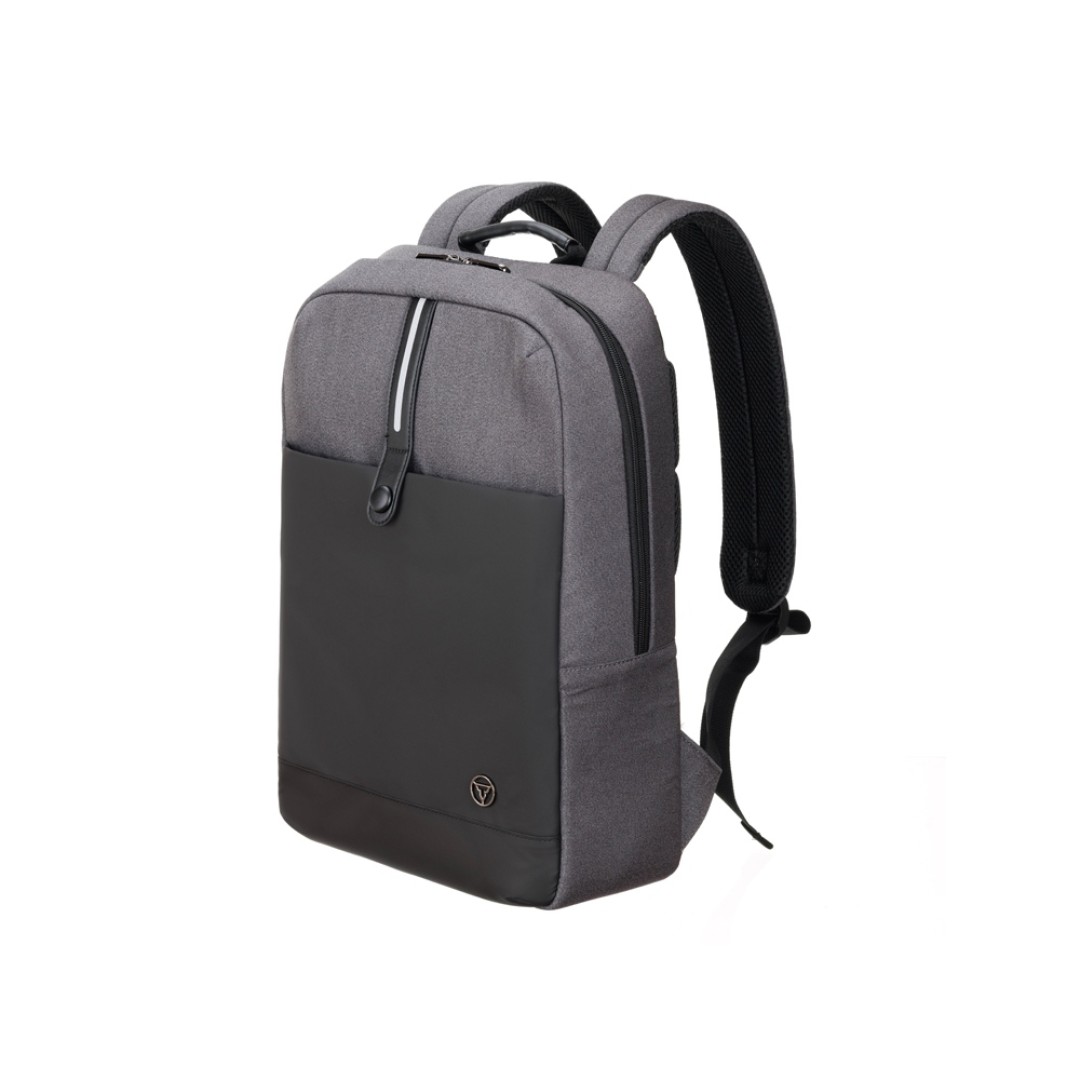 Рюкзак TORBER VECTOR с отделением для ноутбука 14,1", черный/серый, нейлон, 32 х 10 х 43 см, 13л