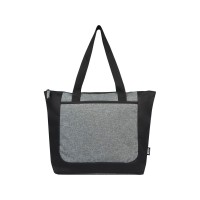 Двухцветная эко-сумка Reclaim на молнии объемом 15 л, изготовленная из переработанных материалов по стандарту GRS, серый яркий